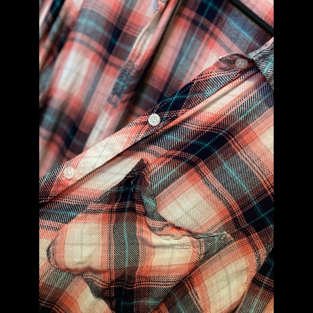 Plaid boyfriend shirt M